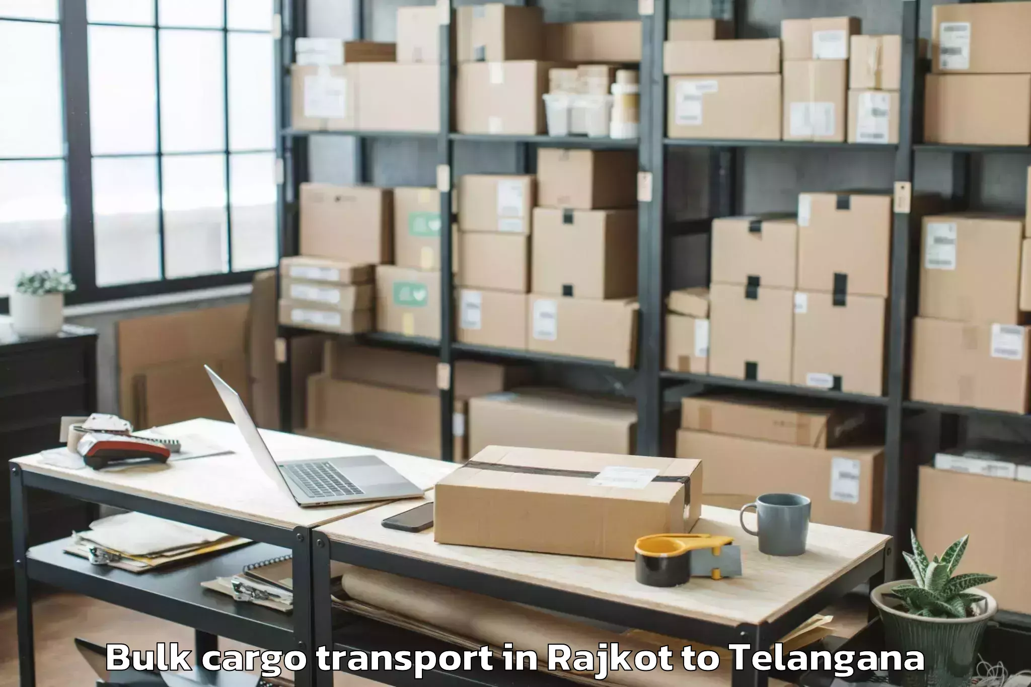 Hassle-Free Rajkot to Telkapalle Bulk Cargo Transport